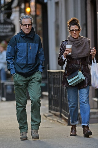 Daniel DayLewis forever ahead of the menswear curve sporting a techy blue anorak and sleek trail boots. It's a gorpy...